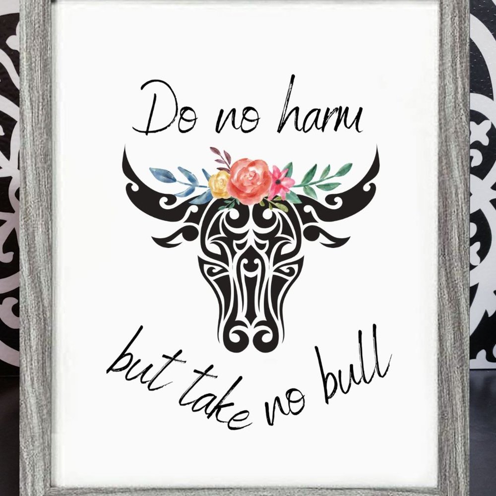 8x10 framed tribal skull print